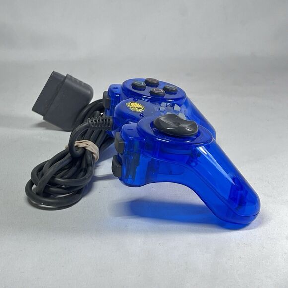 PlayStation Mad Catz Video Game Digital Controller Transparent Blue 8002 Used - Picture 3 of 7